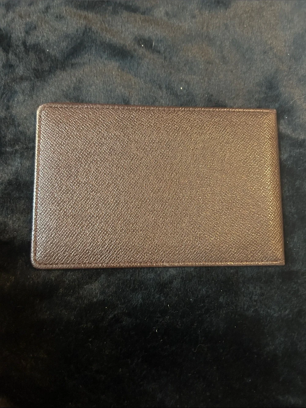 Louis Vuitton Taiga Leather Card Holder Wallet Brown with COA